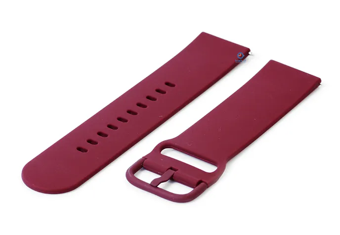 watchband 20mm silicone wine red