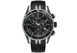 Edox Grand Ocean 10248 Uhrenarmband Schwarz Kautschuk