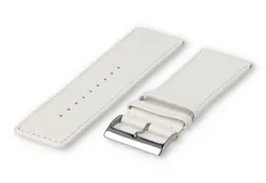 XL watch strap smooth leather - 30mm - white