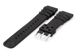 Universelles Seiko Taucher Uhrenarmband 22mm - schwarz