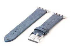 Apple Uhrenarmband veganes Leder blau - 38/40/41/42mm