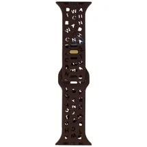 Letter Silicon strap - Apple Watch 41mm - Brown