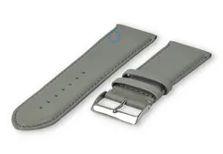 28mm watch strap smooth leather - lightgrey