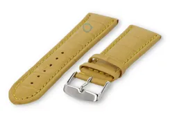 Strong calfskin watch strap - 22mm - yellow