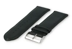 XL watch strap smooth leather - 28mm - dark green