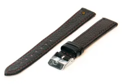 Watchstrap 16mm darkbrown bisonleather