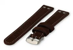 Flieger XL watch band 22mm chestnut-brown leather