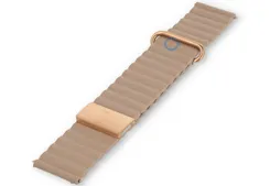 22mm leather strap with magnetic clasp - Nude