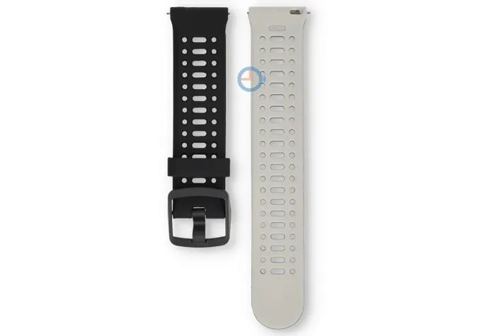 22mm siliconen bandje - ademend design - zwart/wit