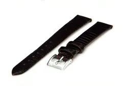 Watchstrap 14mm dark brown leather