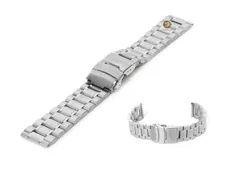 Uhrenarmband 20mm Silber Stahl poliert (teilweise)