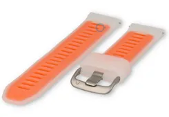 20mm watch strap Garmin Forerunner 570 - 42mm - transparant/orange