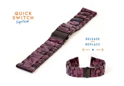 20mm resin Uhrenarmband - Granit lila