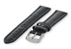 Strong calfskin watch strap - 20mm - dark blue