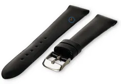Watchstrap 18mm glossy black leather