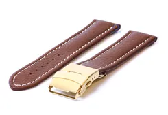 Gisoni watchstrap 24mm brown calf leather
