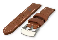 Waterafstotende horlogeband van leer - 20mm - roest