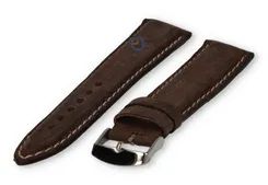 Darkbrown calfskin leather strap - 22mm