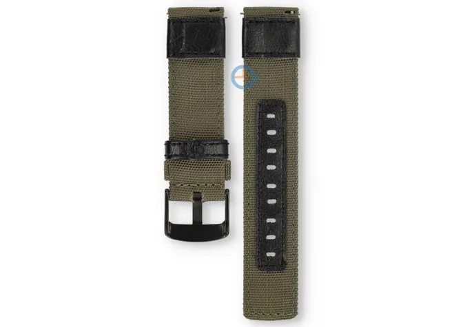 Coros Pace PRO horlogeband - nylon/leer - 22mm groen