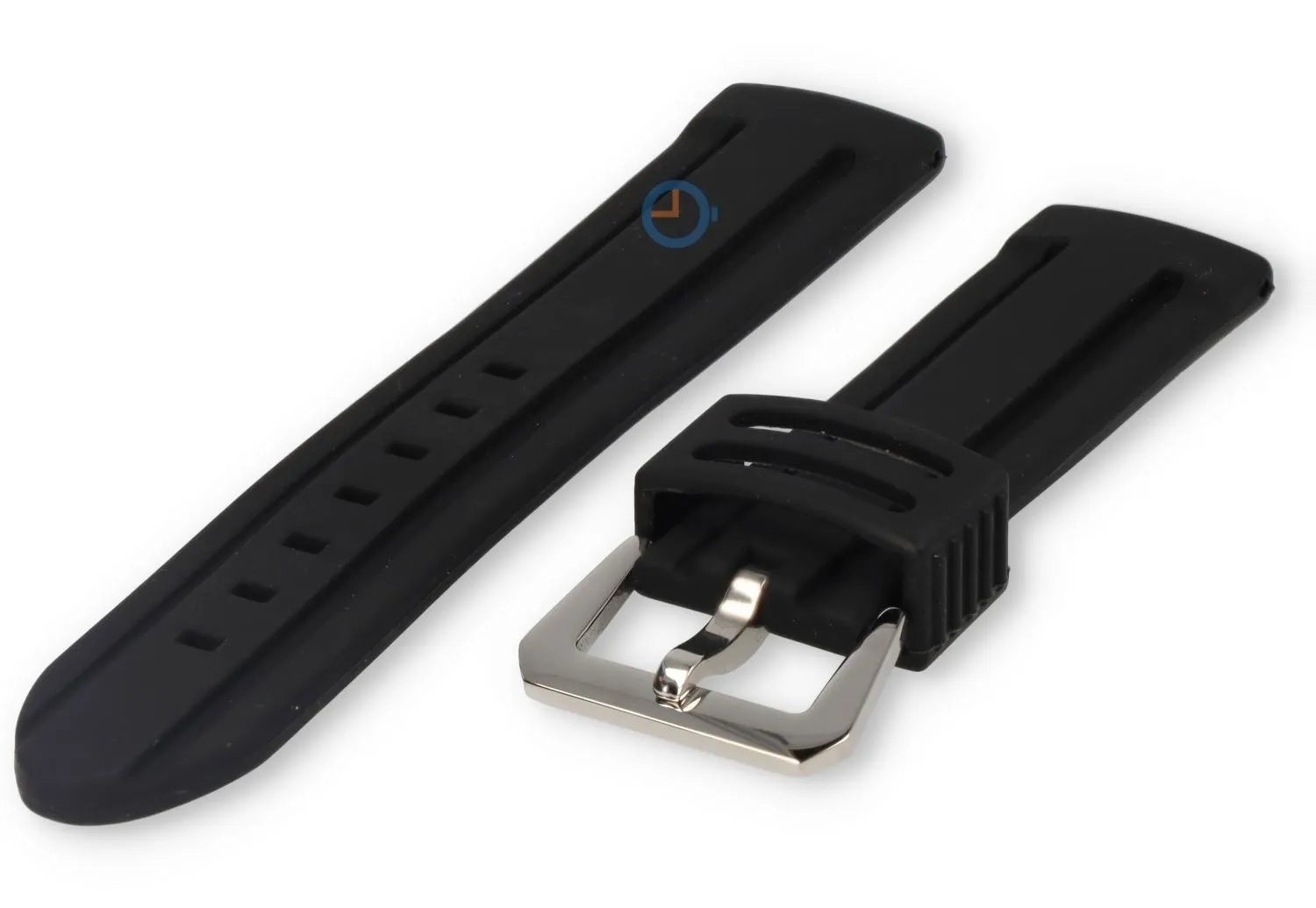 Waterdichte horlogeband van siliconen - 20mm - black