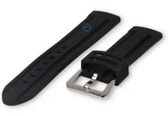 Waterdichte horlogeband van siliconen - 20mm - black
