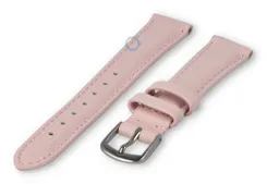 14mm horlogeband glad leer - pastelroze