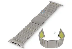 Stahl Uhrenarmband Apple Watch 49mm - titan/green