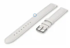 XXXL watch strap (250mm) white leather - 14mm