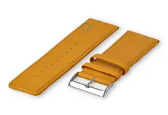 30mm watch strap smooth leather - mustard yellow