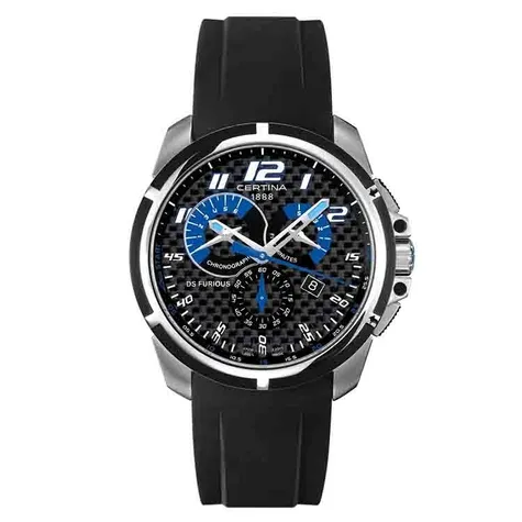 Certina Band C0114172720201B schwarzes Kautschuk