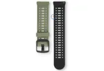 22mm siliconen bandje - ademend design - groen/zwart