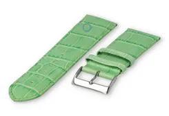 Basic croco watch strap - 24mm - apple green