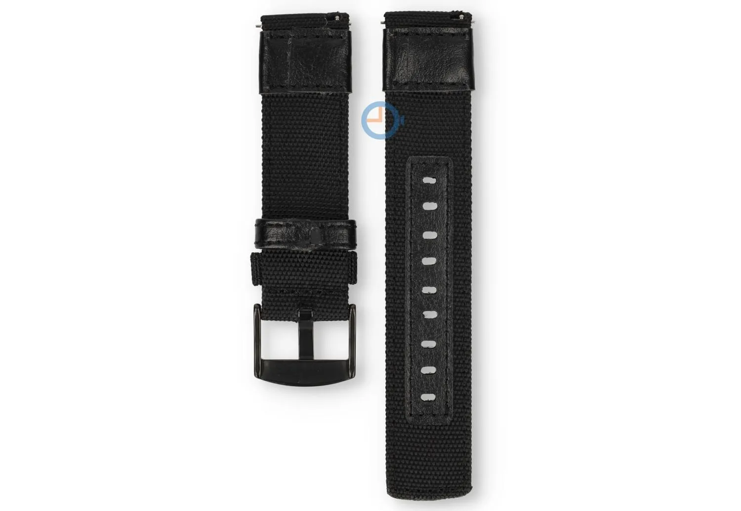 Coros Pace PRO horlogeband - nylon/leer - 22mm zwart