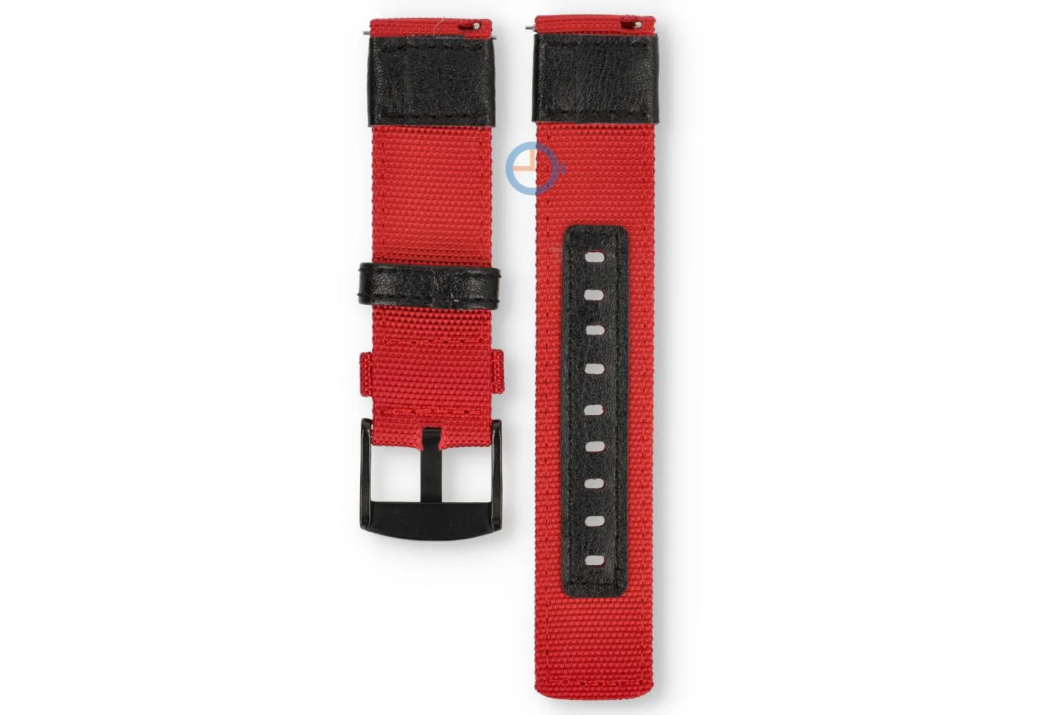 Coros Pace PRO horlogeband - nylon/leer - 22mm rood