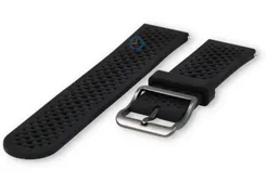 22mm watch strap Garmin Venu 3 - black - perforated