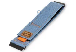 Light-blue denim-style wrist strap - 22mm - hook-and-loop