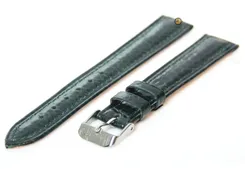 Watchstrap 14mm green snake leather