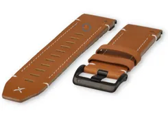 Premium leather strap for Garmin Enduro 3 - cognac/black