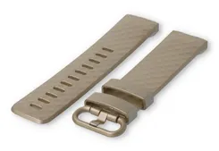 Fitbit Charge 3/4 watch band rubber - Metallic gold (Size: S)