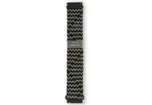 Stretchable waterproof strap - 22mm - black/green fabric