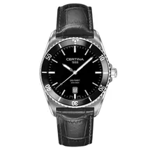Certina Band C0144101605100A 22/20mm grau Leder ohne Schließe