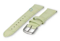 croc-print leather strap - 18mm - pastel green