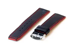 Watchstrap 24mm black leather