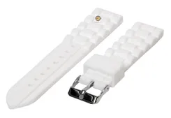 Siliconen horlogeband 18mm wit