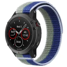 Garmin Fenix 7 strap with hook and loop - dark green/blue