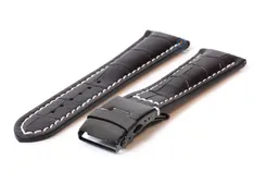 Gisoni watchstrap 22mm black croco