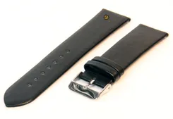 Seamless watchstrap 22mm black leather