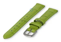 Leather strap with croc-print - 12mm - grass green