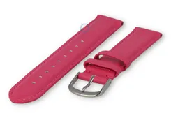 18mm watch strap smooth leather - pink