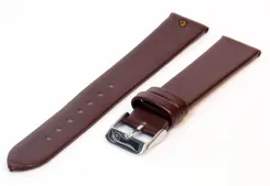 Seamless watchstrap 18mm darkbrown leather